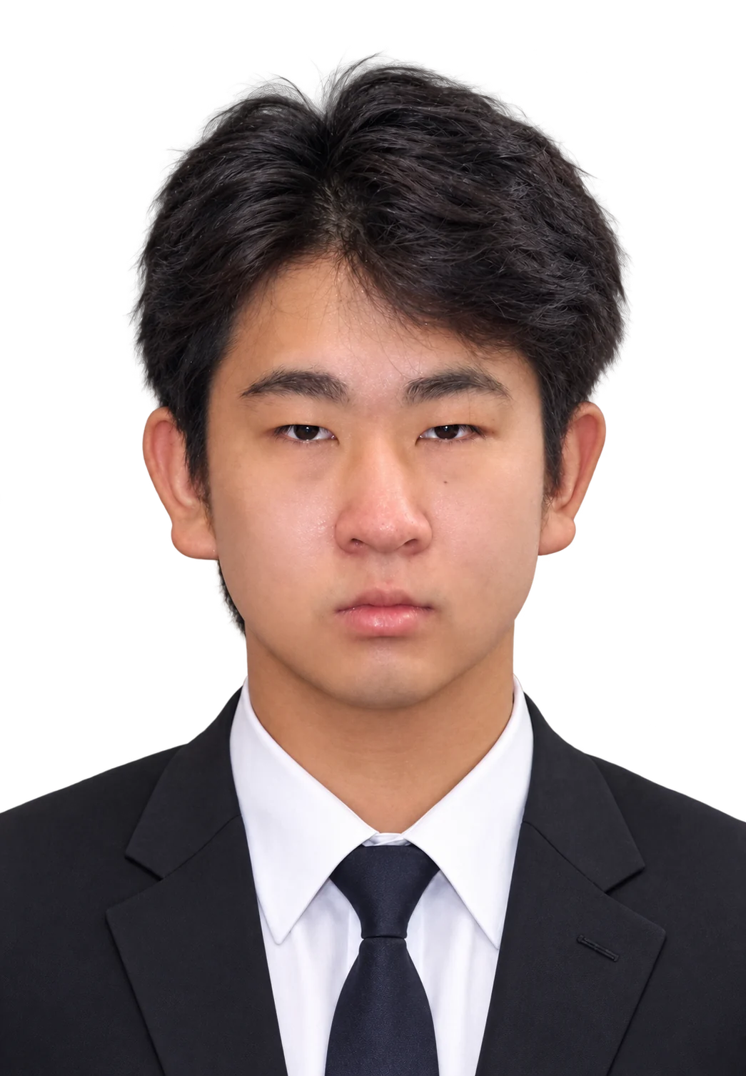 Aiden Yue wearing a suit and tie